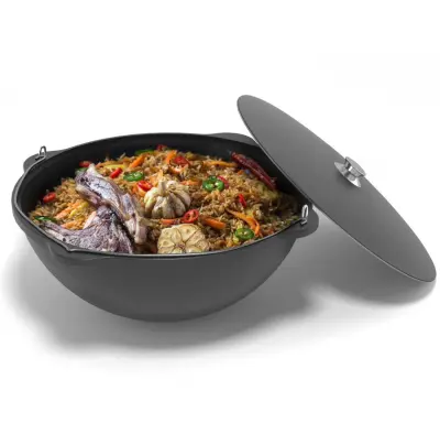 Казан чугунный Везувий 12л с ручкой (Без крышки) Казан чугунный Везувий 12л с ручкой (Без крышки)