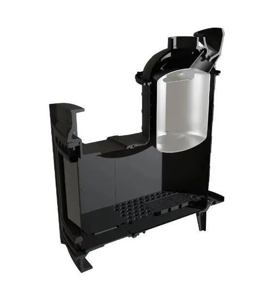 Фото Печь банная "Атмосфера L" в ламелях "Россо Леванто" наборный рисунок в магазине Woodson