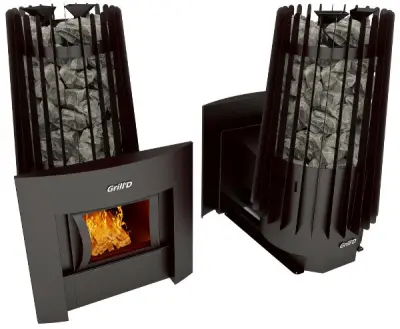 Фото Дровяная банная печь Grill'D Cometa Vega 180 Window Pro в магазине Woodson