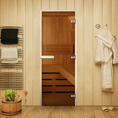 Дверь Элит Бронза 2000*700 (3п,8мм) R, без порога