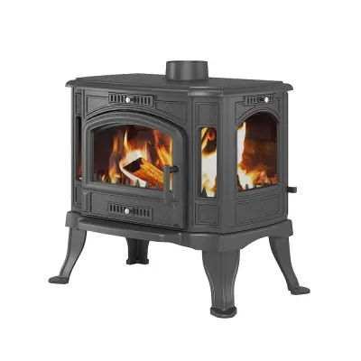 Фото Печь-камин Везувий KZ-14РS "Антрацит"  в магазине Woodson