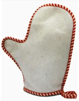 Рукавичка белая без вышивки в упаковке Р-О Рукавичка белая без вышивки в упаковке Р-О