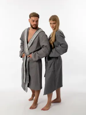 Халат вафельный Woodson, gray (54) Халат вафельный Woodson, gray (54)