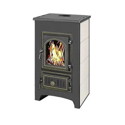 Фото Печь-Камин ВЕЗУВИЙ ПК-01 (270) беж. 9 кВт (150 м3) Ø 115 мм в магазине Woodson