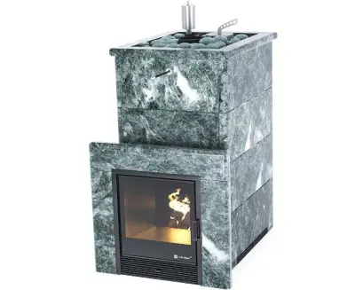 Фото Печь «Геленджик» в полноценном кожухе с открытым верхом Змеевик в магазине Woodson