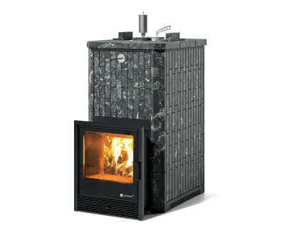 Фото Печь Сочи  в полноценном наборном кожухе Пироксенит  в магазине Woodson