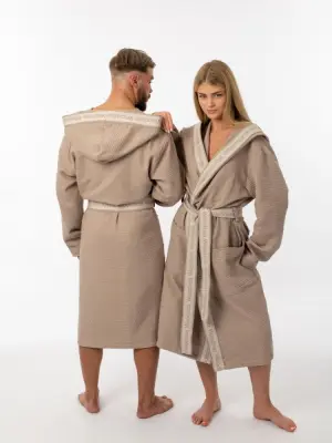 Халат вафельный Woodson, creamy (48) Халат вафельный Woodson, creamy (48)