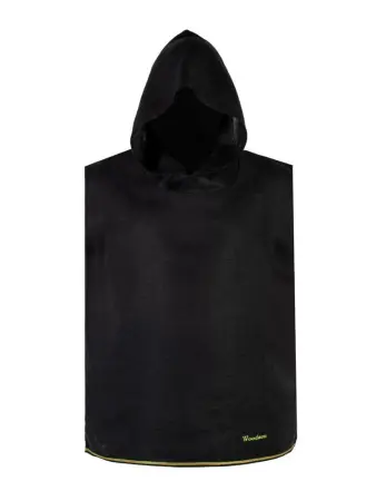 Комплект банщика #1 Woodson, чёрный лён c цветной полосой (46-48)