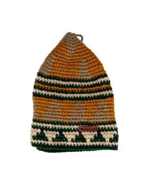 Шапка вязаная для бани Woodson Viking, орнамент, без косичек (жёлтый) Шапка вязаная для бани Woodson Viking, орнамент, без косичек (жёлтый)