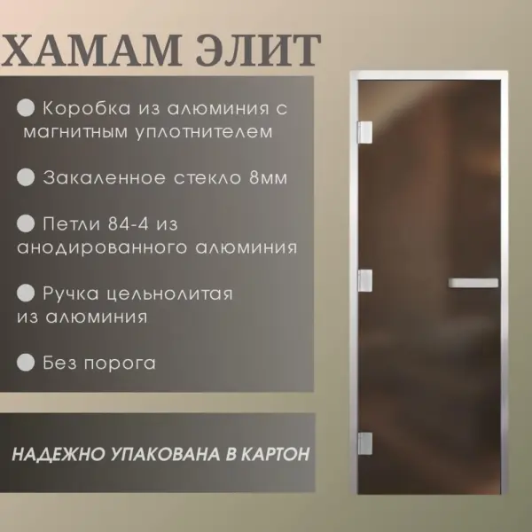 Дверь Хамам Элит 60G Прозрачная 1900*700 L, без порога Дверь Хамам Элит 60G Прозрачная 1900*700 L, без порога