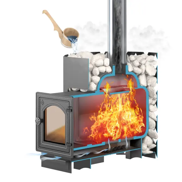 Фото Чугунная печь для бани ЭТНА Стандарт 24 (ДТ-4С) б/в в магазине Woodson