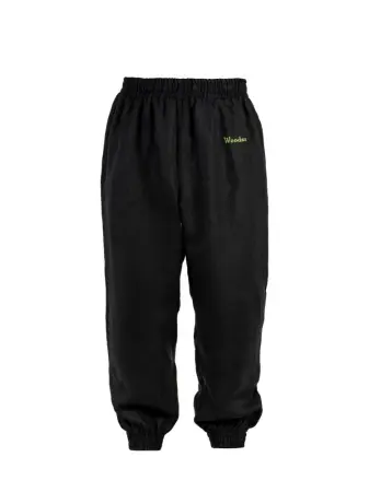 Комплект банщика #1 Woodson, чёрный лён c цветной полосой (46-48)