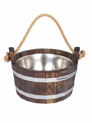 Шайка Woodson с нержавеющей вставкой, 3,5 л., дуб в тёмном