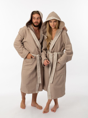 Халат вафельный Woodson, кремовый (52)