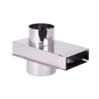 Четверник КуБасту проходной D=100 мм х D=115 мм — 90 гр — нерж 0,5 мм