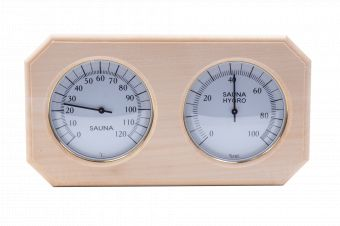 Термогигрометр ОЧКИ восьмиугольник (ольха) TH-22А