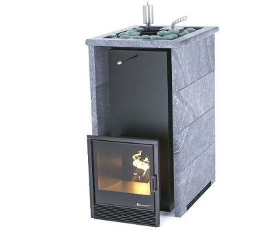Фото Печь «Геленджик» в трехстороннем кожухе с открытым верхом Талькохлорит в магазине Woodson Фото Печь «Геленджик» в трехстороннем кожухе с открытым верхом Талькохлорит в магазине Woodson