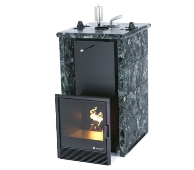 Фото Печь «Сочи» в трехстороннем кожухе Пироксенит в магазине Woodson Фото Печь «Сочи» в трехстороннем кожухе Пироксенит в магазине Woodson