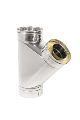 Фото Тройник Термо 45* ТРТ-Р 304-0.8/304 D200/300 с хомутом 