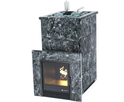 Фото Печь «Геленджик» в полноценном кожухе с открытым верхом Пироксенит в магазине Woodson Фото Печь «Геленджик» в полноценном кожухе с открытым верхом Пироксенит в магазине Woodson