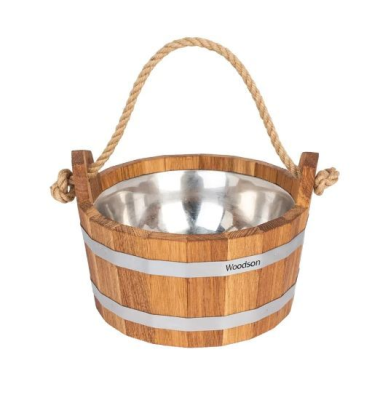 Шайка Woodson с нержавеющей вставкой, 4,5 л., дуб