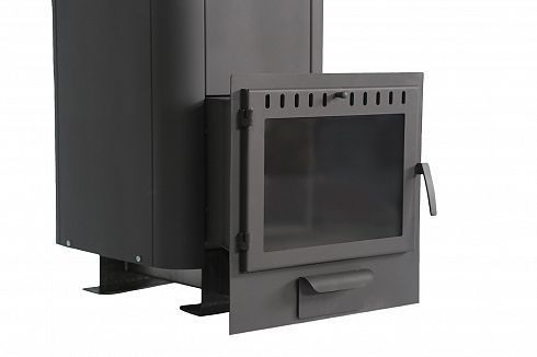 Фото Печь банная чугунная "Сибирь-24". Панорамная дверца (Конвекционная) в магазине Woodson