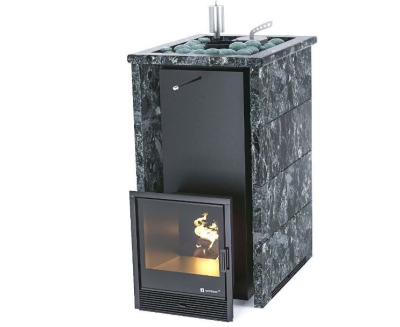 Фото Печь «Геленджик» в трехстороннем кожухе Пироксенит в магазине Woodson Фото Печь «Геленджик» в трехстороннем кожухе Пироксенит в магазине Woodson