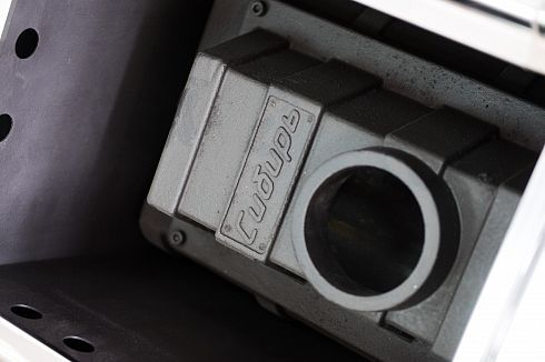 Фото Печь банная чугунная "Сибирь-24". Панорамная дверца (Конвекционная) в магазине Woodson