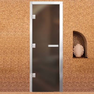 Дверь Хамам Престиж 60G Бронза Matelux 1900*700 L, без порога