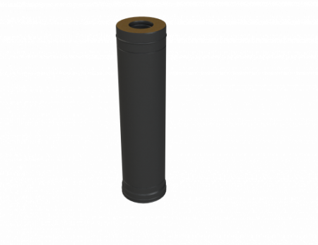 Фото Grill`D EU Сэндвич труба К, AISI 304 0,8мм/ОС 0,5мм L1000 (D130/250), черный (порошковая краска) 
