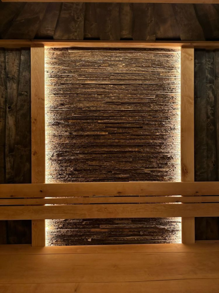 Панно "Рваное Дерево" с пазом под ленту, наличник Ольха, с корой