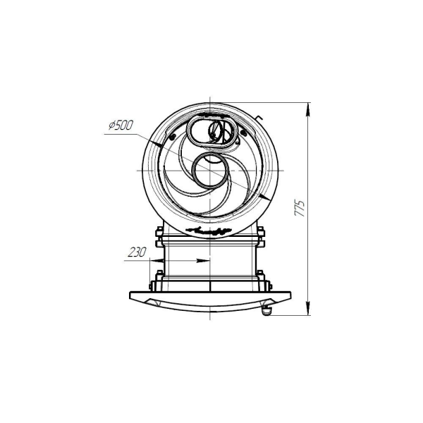 Фото Печь банная "Атмосфера L" комбинированная сетка-ламель "Пироксенит" в магазине Woodson