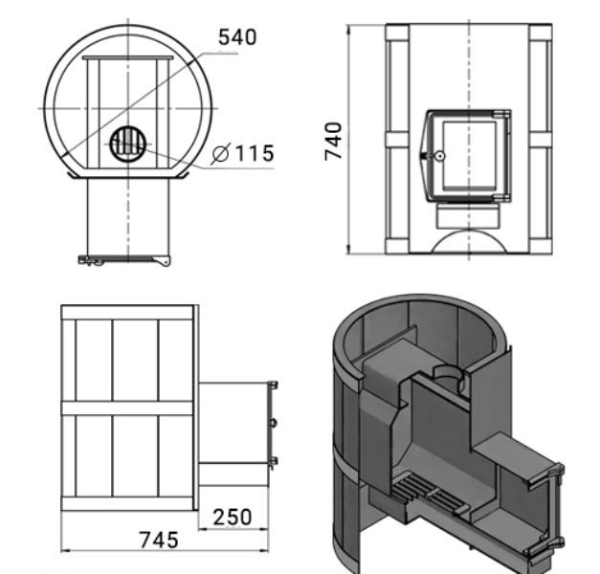 Фото Печь ВЕЗУВИЙ Лава 22 (ДТ-4С) в магазине Woodson