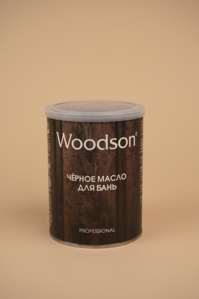 Чёрное масло для защиты древесины Woodson (баня), 0,8л