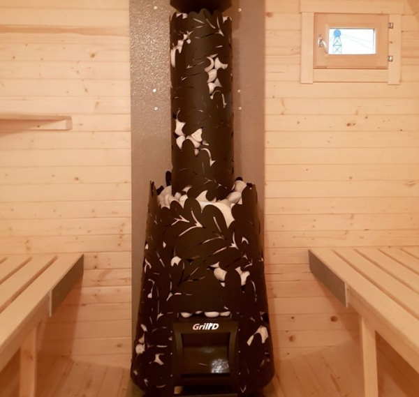 Фото Дровяная банная печь Grill'D Dubravo 180 Short (дверца со стеклом) в магазине Woodson