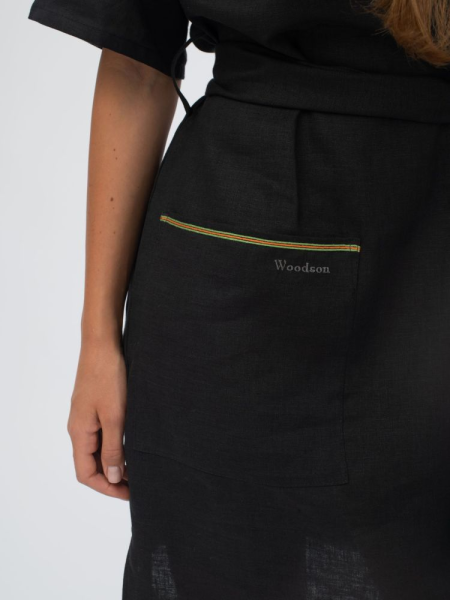 Платье банное Woodson, чёрный лён (46)