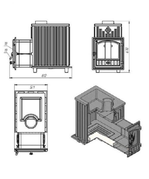 Фото Печь для бани Эверест 24 (280) в магазине Woodson