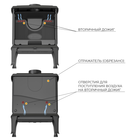 Фото Печь-камин EVEREST F11 в магазине Woodson