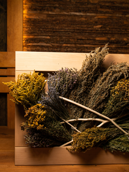 Панно с ветками для трав Woodson 100*50, с обрамлением