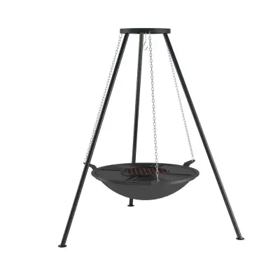 Чугунная Костровая чаша "Fantastic" ("Фантастик") Ø 700 Антик (чаша + подставка антик + крышка)