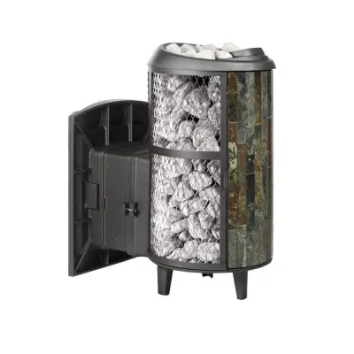 Фото Печь банная "Атмосфера L" комбинированная сетка-ламель "Жадеит" наборный в магазине Woodson