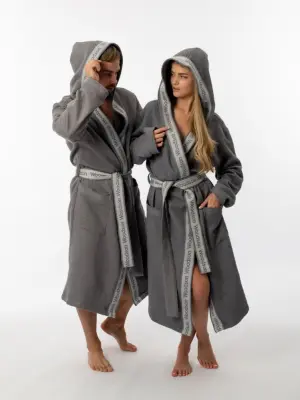 Халат вафельный Woodson, gray (50)